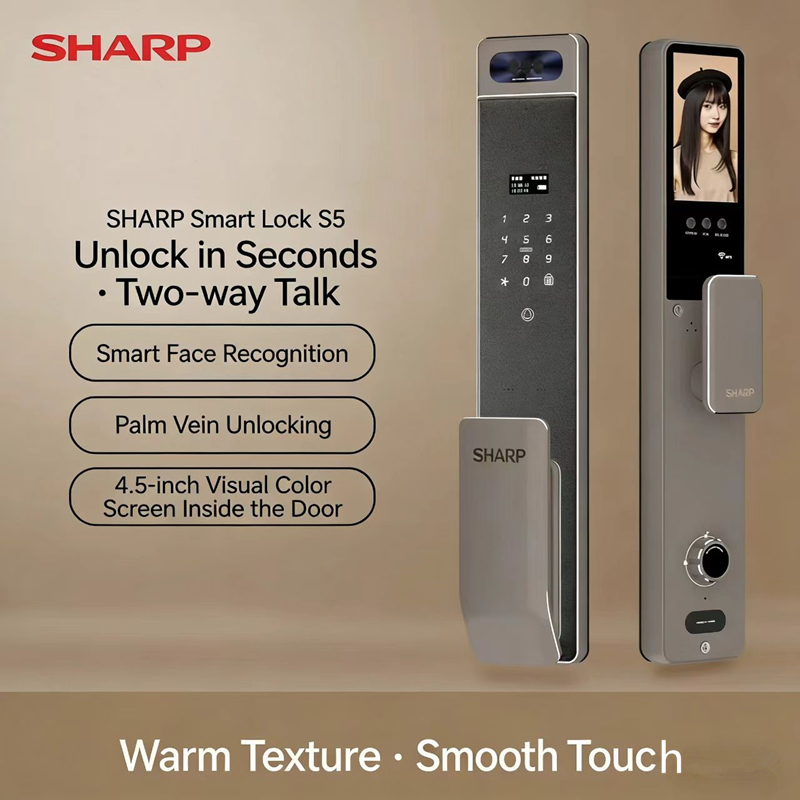 Home Security Doorbell Camera - Sharp S5-FV Fully Automatic Smart Lock
