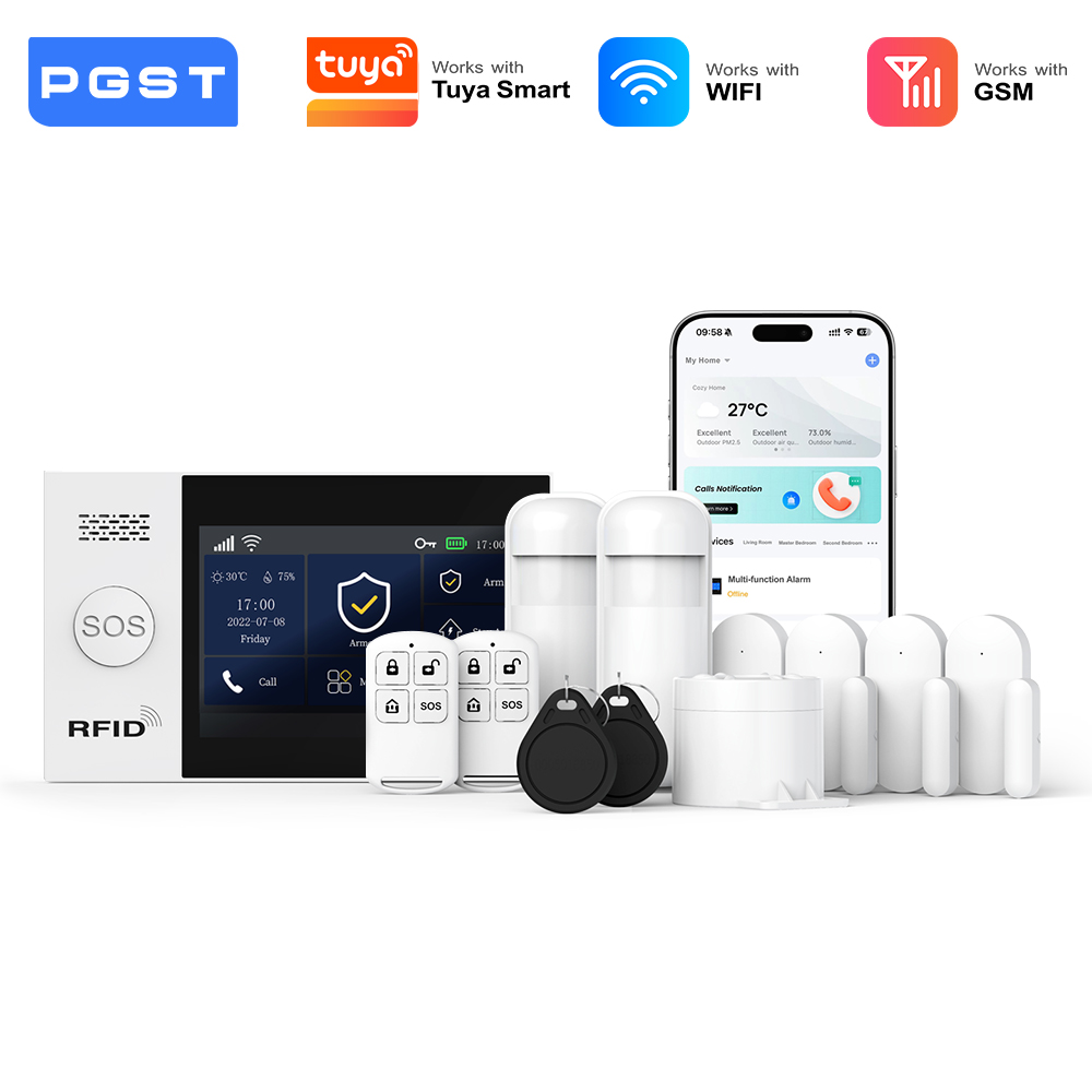 Sim Gsm Alarm - PGST 2G GSM WiFi Alarm System