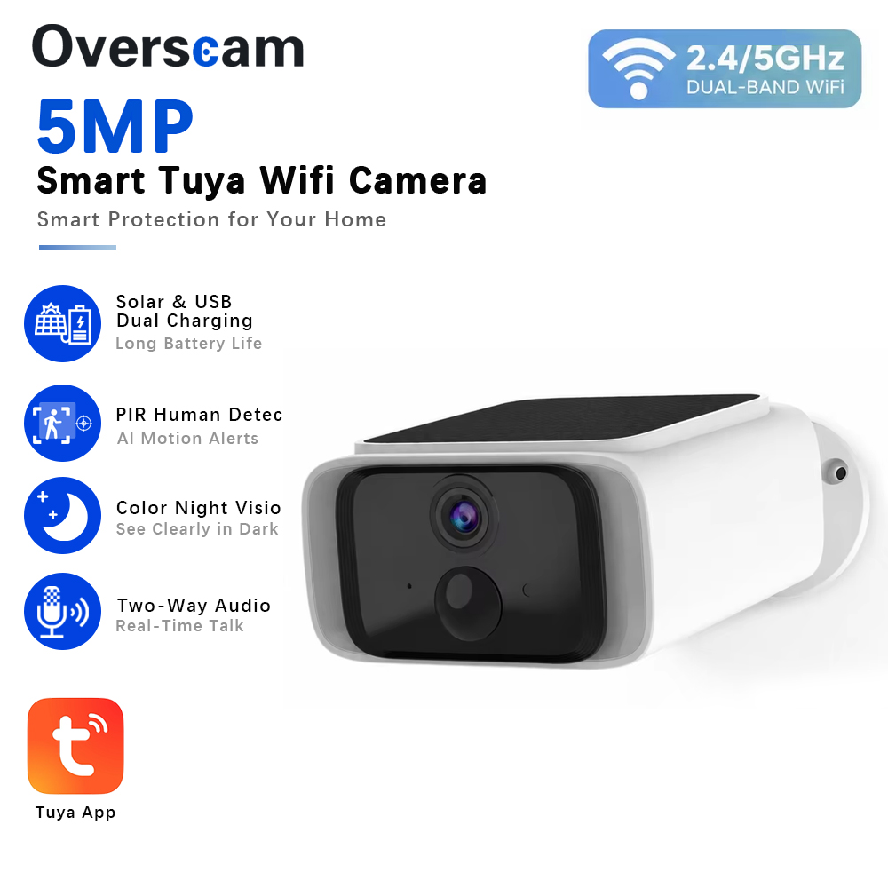 Home Security Diy - Tuya 5MP Solar Security Camera Wireless