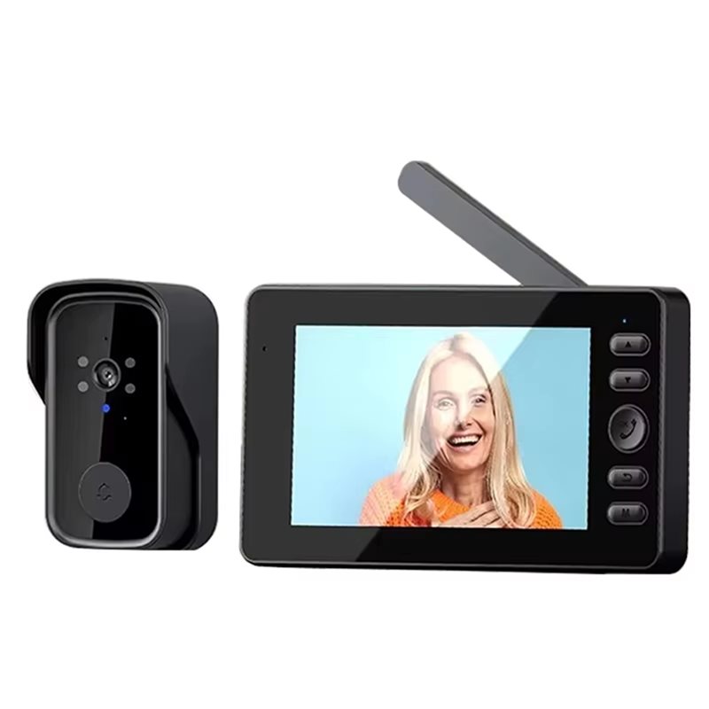Home Security Doorbell Camera - T81C! Wireless Video Doorbell 4.3In LPS
