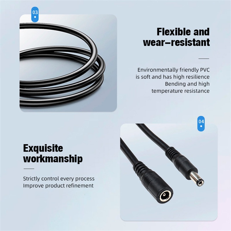 5.5 x 2.1mm 1 Female to 2 4 8  - Home Security Diy recension och pris