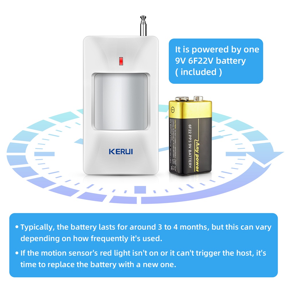 KERUI Wireless PIR Motion Sens - Sim Gsm Alarm recension och pris