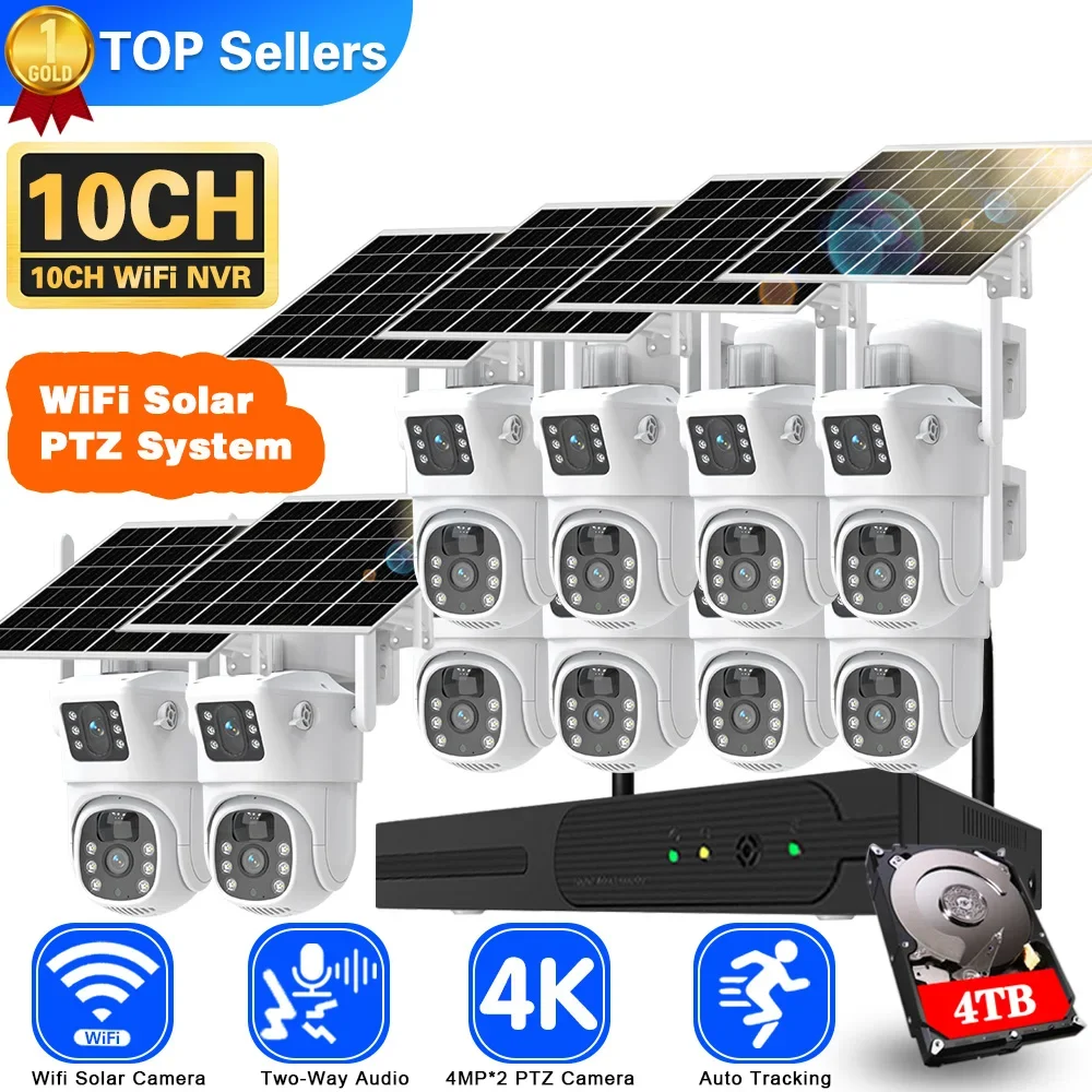 4K 8MP Dual Lens Wifi Solar CC - Home Security Panel recension och pris
