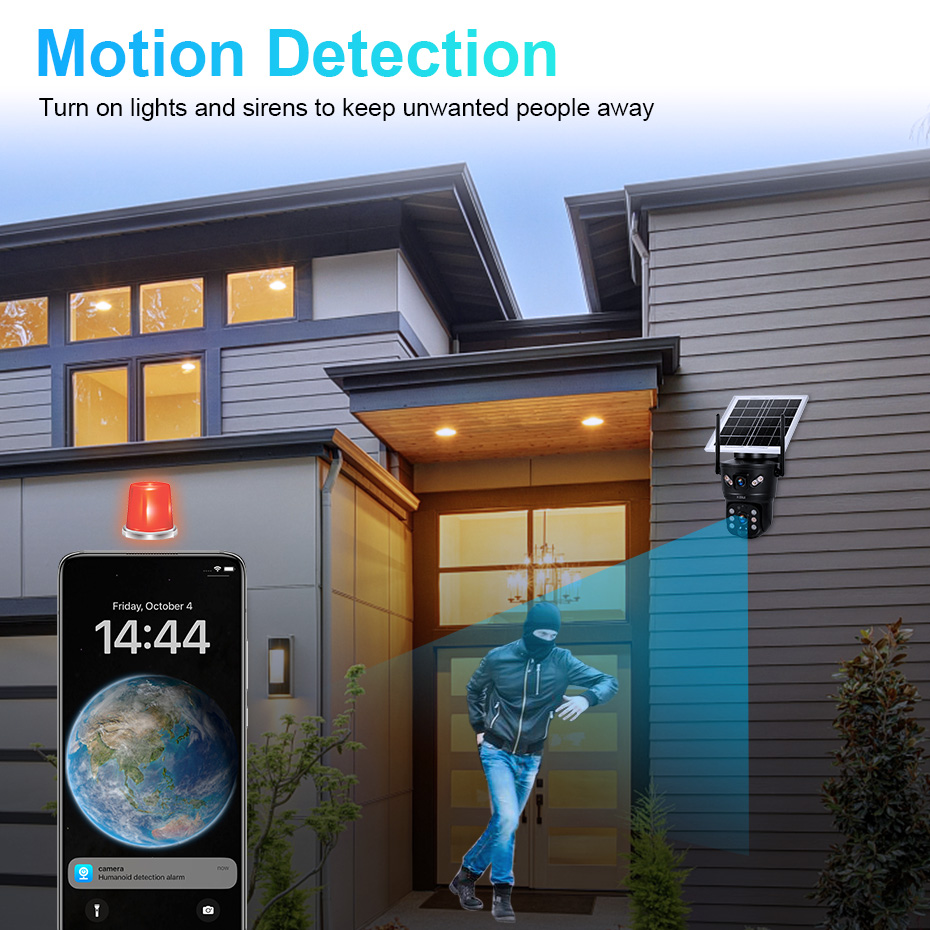 KERUI 6MP 4G SIM WiFi Solar Ca - Home Security Panel recension och pris