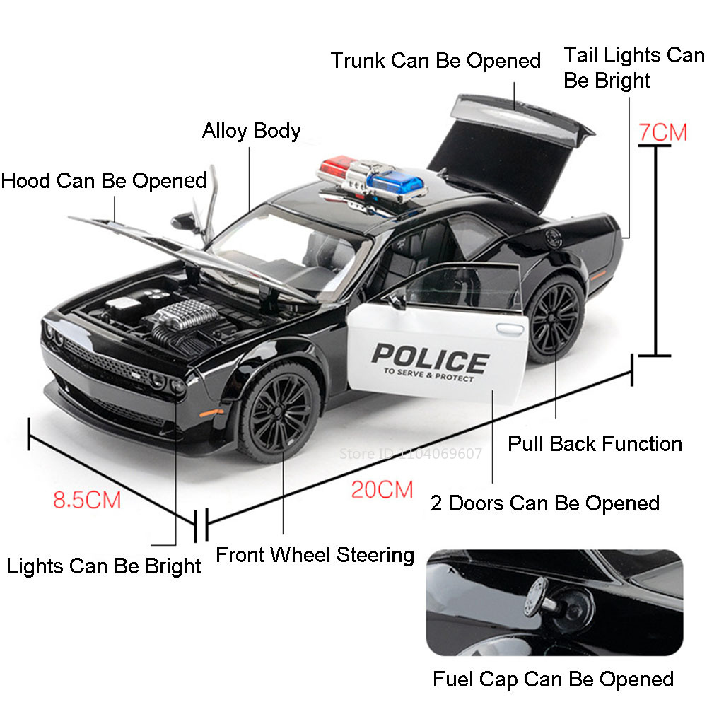 1:22 Challenger SRT Police Car - Home Security Police recension och pris
