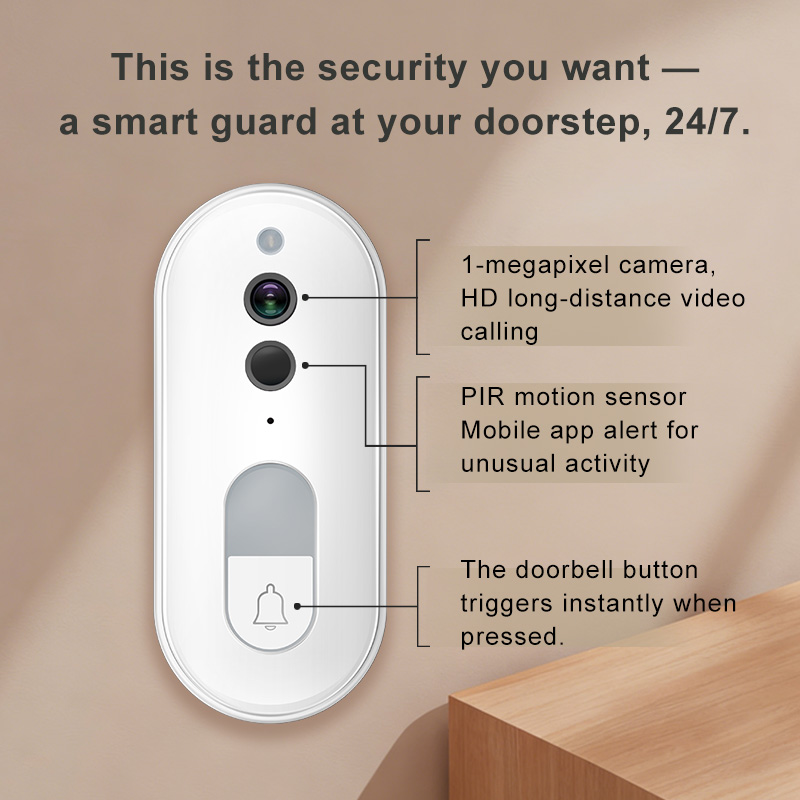 Tuya Smart Video Doorbell Wire - Home Security Doorbell Camera recension och pris