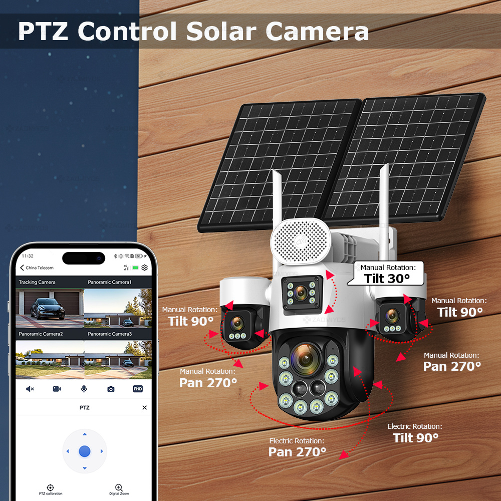 4 Lens Outdoor 360° Surveillan - Home Security Diy recension och pris