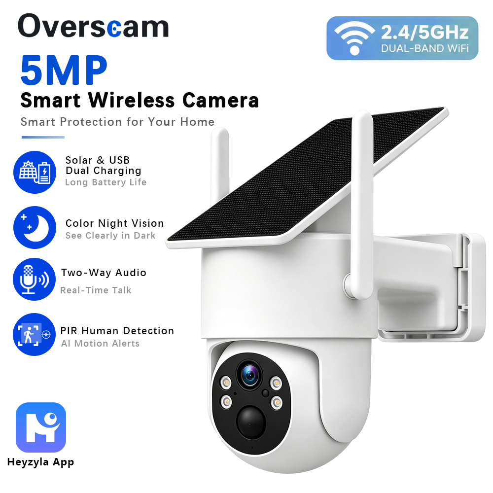 5MP Solar Powered PTZ Camera F - Home Security Panel recension och pris