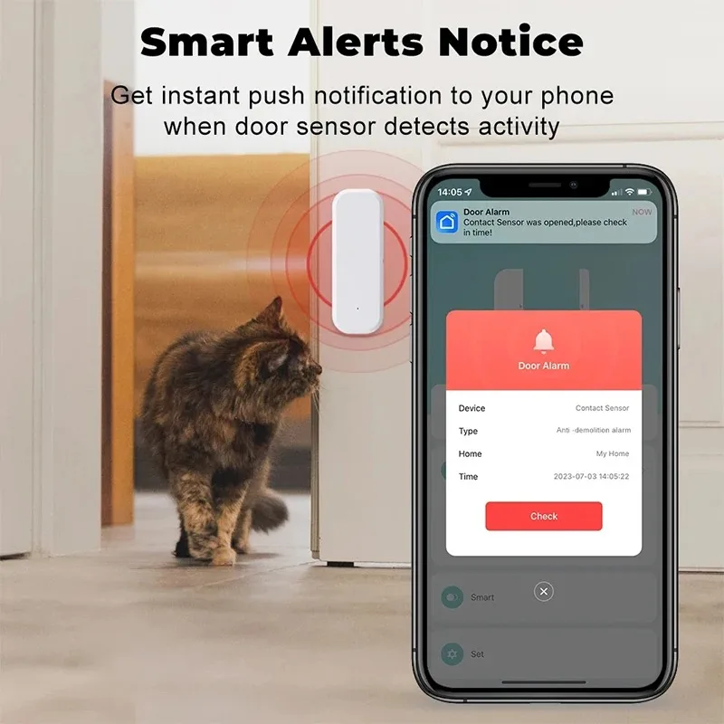 Tuya WiFi Smart Door Window Se - Sim Gsm Alarm recension och pris