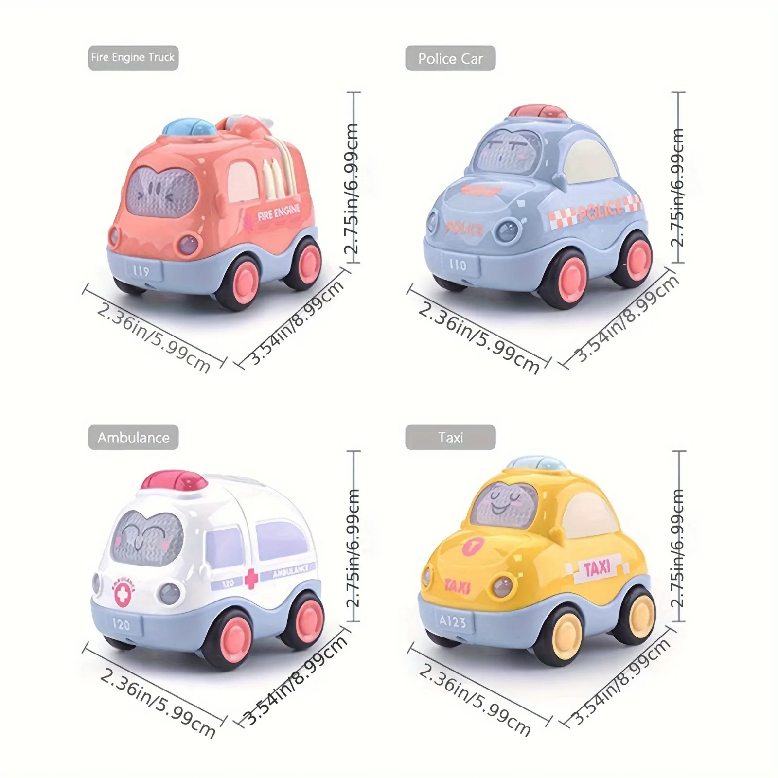 Pull Back Vehicle Toy Toddlers - Home Security Police recension och pris