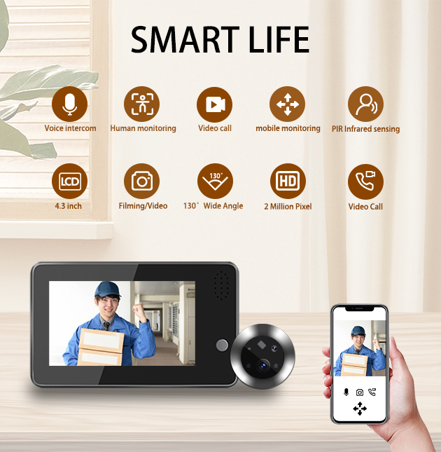 4.3inch Tuya Smartlife WiFi Do - Home Security Doorbell Camera recension och pris