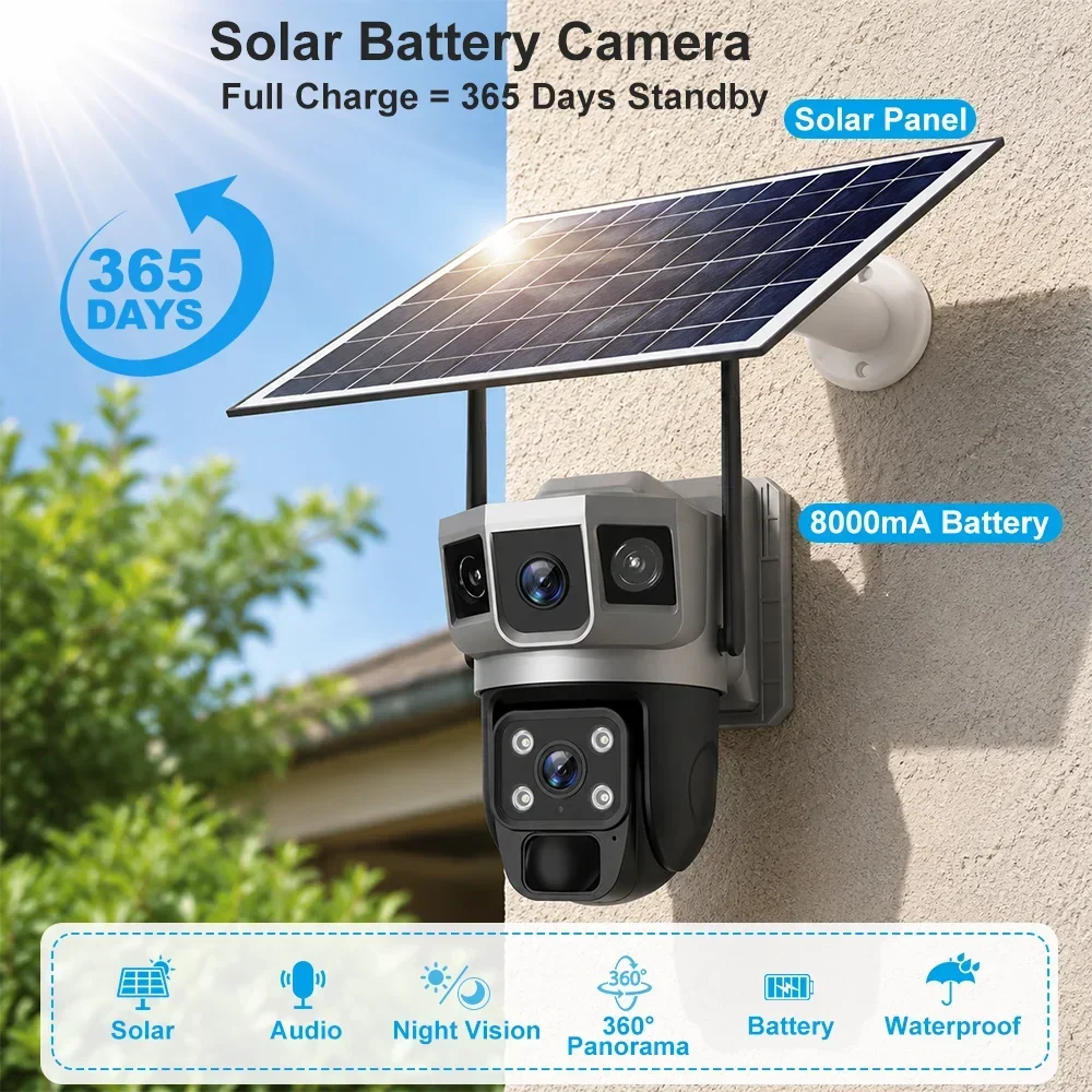 V380 4K 3 Screens 4G Camera So - Home Security Panel recension och pris