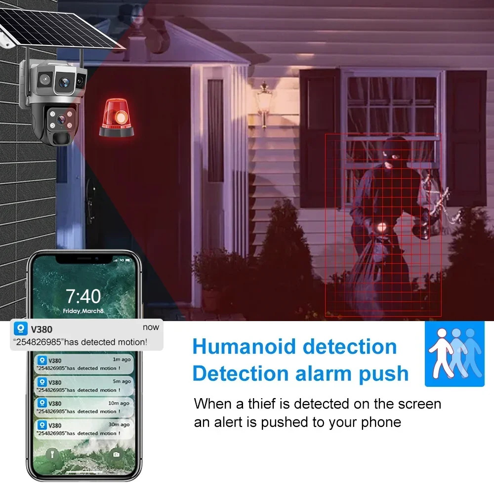 V380 4K 3 Screens 4G Camera So - Home Security Panel recension och pris