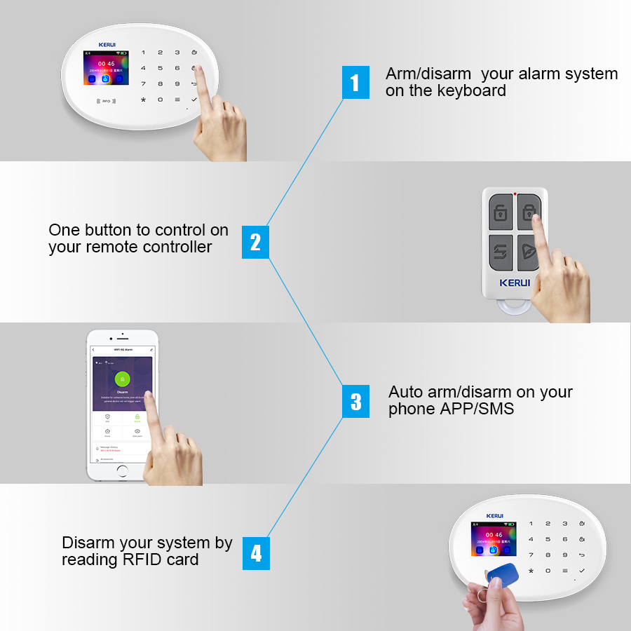 KERUI W202 WIFI GSM Alarm Syst - Sim Gsm Alarm recension och pris