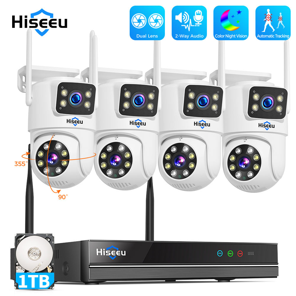 Hiseeu 6MP WiFi Dual Lens Came - Home Security Panel recension och pris