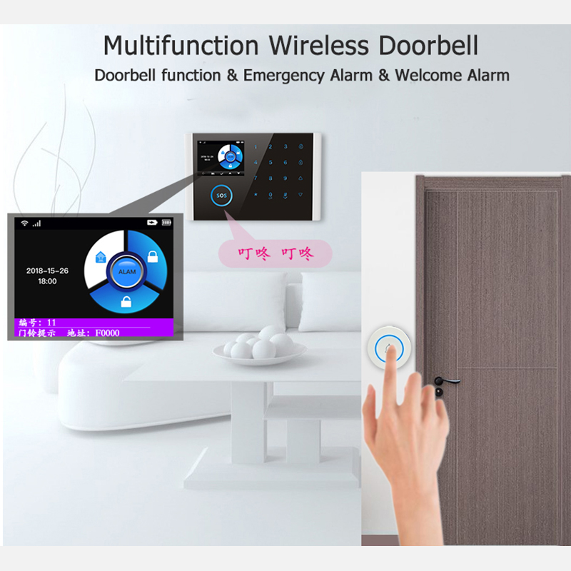 New 433MHz Wireless Doorbell D - Sim Gsm Alarm recension och pris