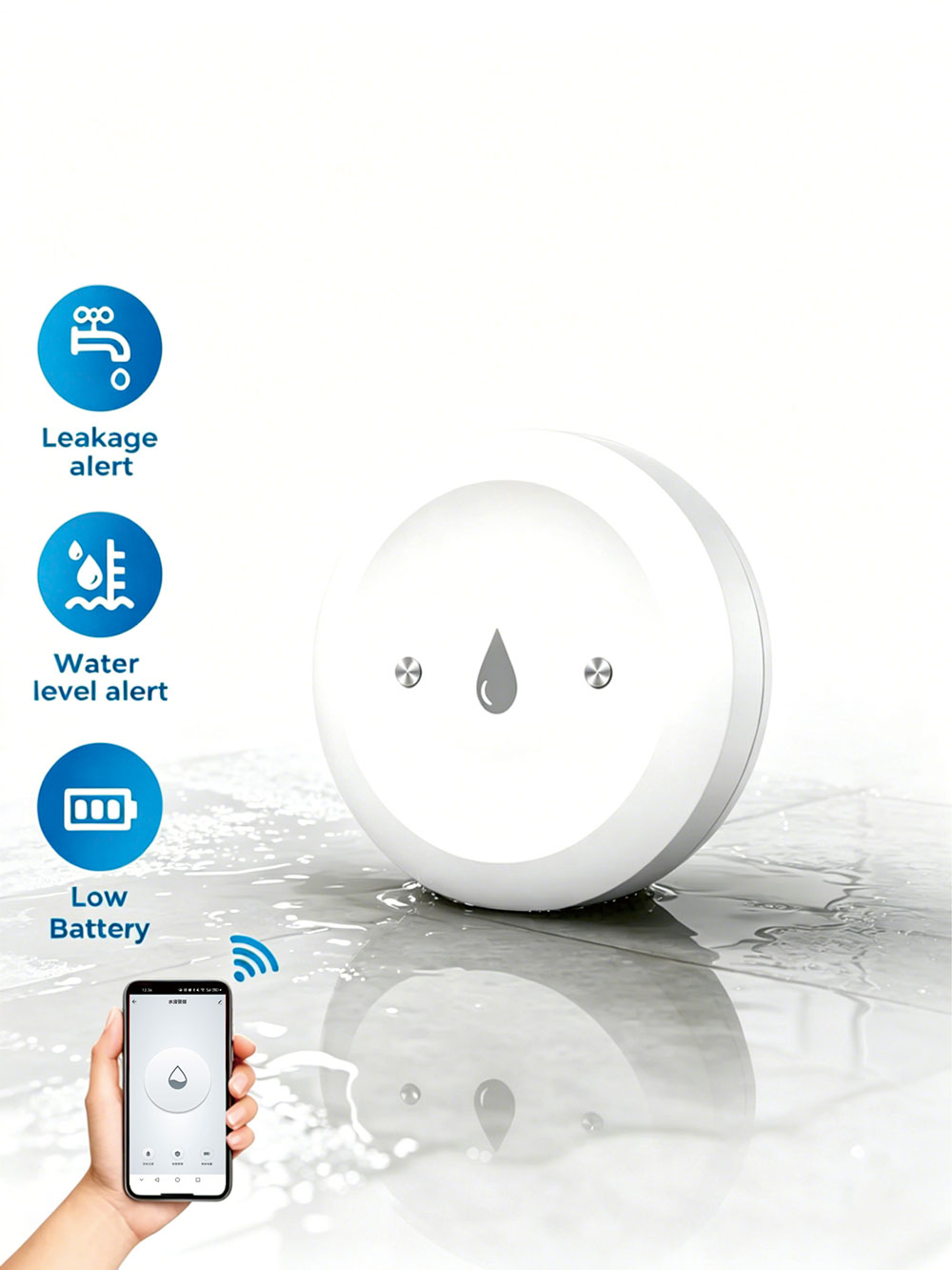 ZigBee Smart Water Leak Sensor - Sim Gsm Alarm recension och pris