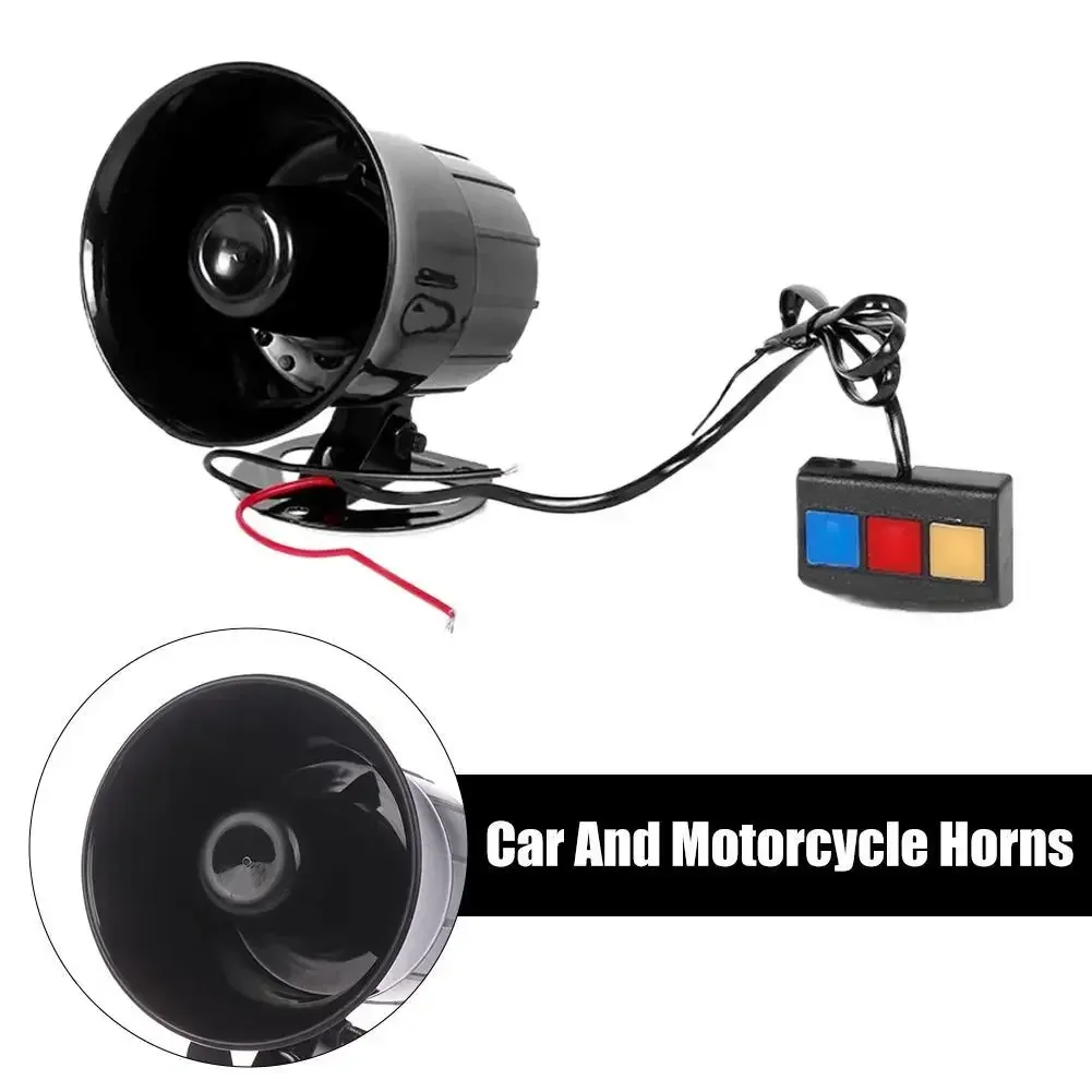 12V 3 Tone Sound Loud Car Horn - Home Security Police recension och pris