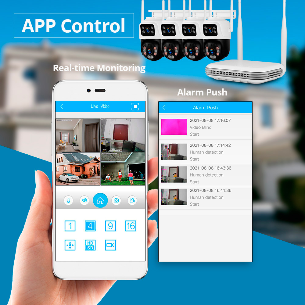 KERUI 2K 4MP Outdoor Full HD S - Home Security Panel recension och pris